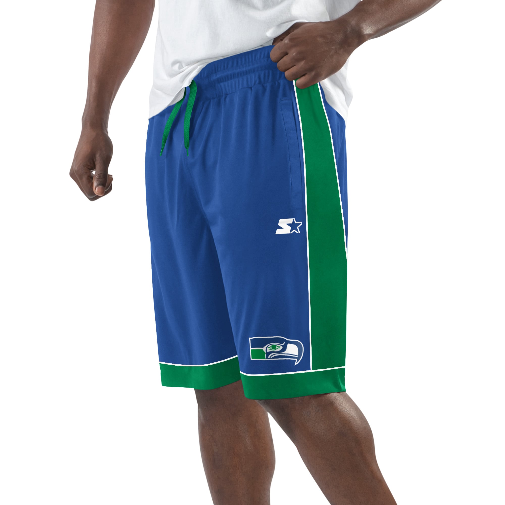 Men's Starter  Royal Seattle Seahawks Fan Favorites Vintage Logo Shorts